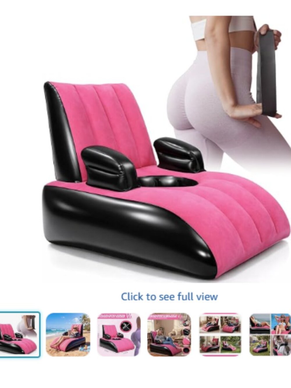 Novabright Inflatable BBL Chair Sofa with Hole, Brazilian Butt Lift Recovery Wat